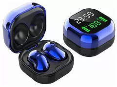 Bluetooth-наушники беспроводные Smart вакуумные c LED дисплеем More choice BW22S TWS синий - Фото